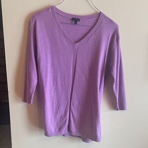 Talbots lavender V-Neck Sweater